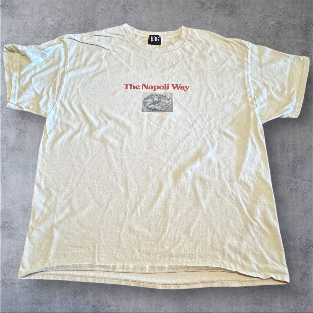 BDG Urban Outfitters "The‎ Napoli Way" Graphic T-Shirt Italy Pizza Medium